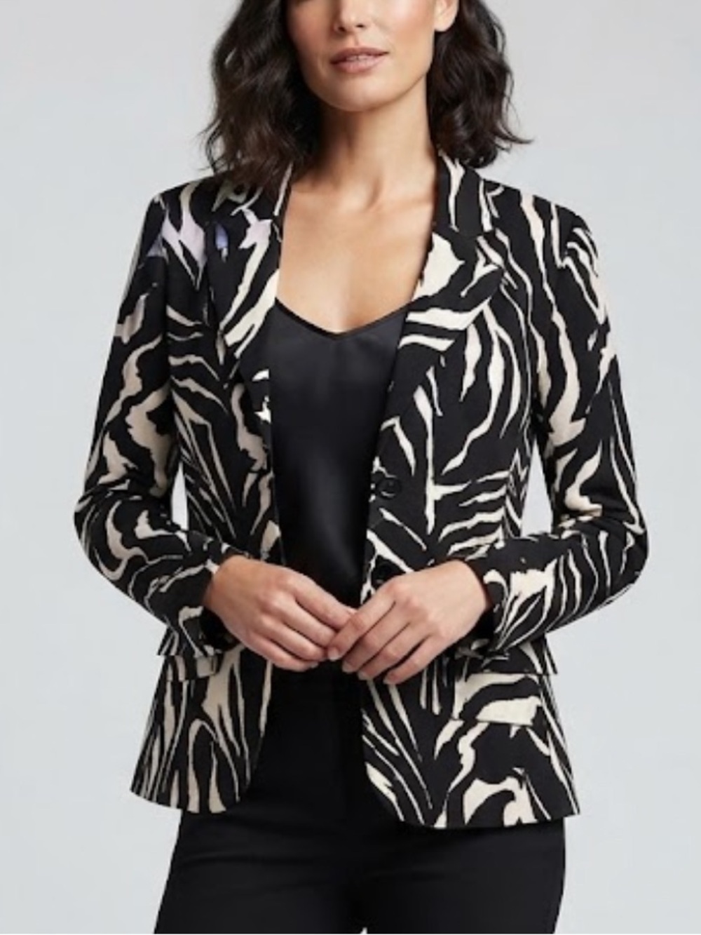 Notations Animal Print Blazer